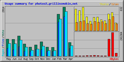 Usage summary for photos2.grillinsmokin.net